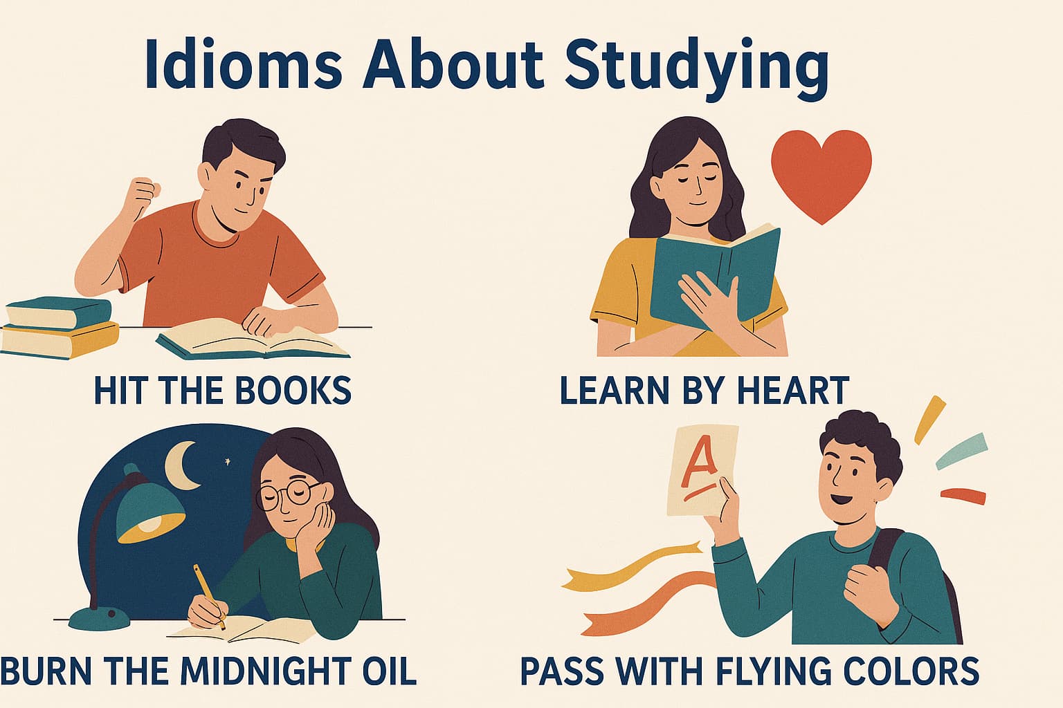 43 Study Idioms: Unique Meanings, Examples & Fill-in-the-Blank Exercise