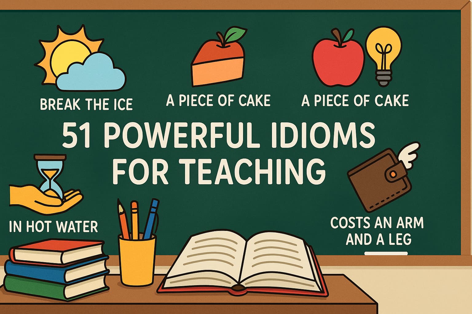 51 Powerful Idioms for Teaching (With Meanings, Examples & Alternatives)
