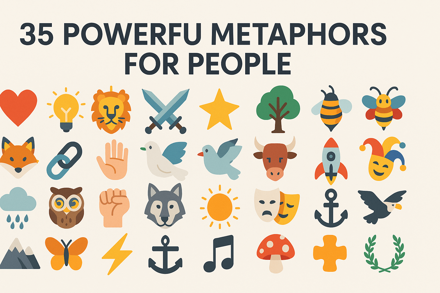 List of 35 Powerful Metaphors for People